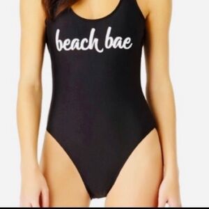 No Boundaries Beach Bae Black Swimsuit M 7 9